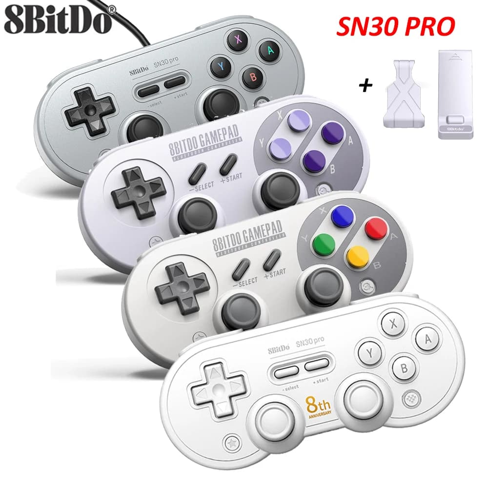 1 or 2 pieces 8BitDo SN30 Pro wired USB Gamepad game control for NS Switch Windows Raspberry Pi SN Edition Controller accessories