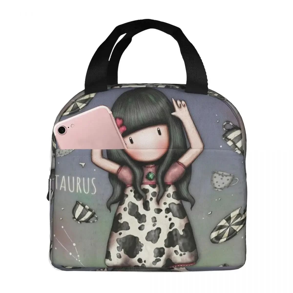 Borsa termica per il pranzo Gorjuss per ragazze, borsa termica per il pranzo da ufficio, contenitore portatile per alimenti