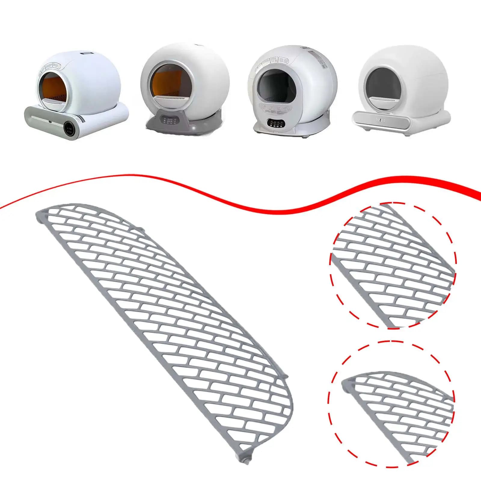 Filtro per lettiera per gatti per modello pj036 Facile da installare Collega i rifiuti Controllo efficiente Sostituisci direttamente gli accessori delle parti