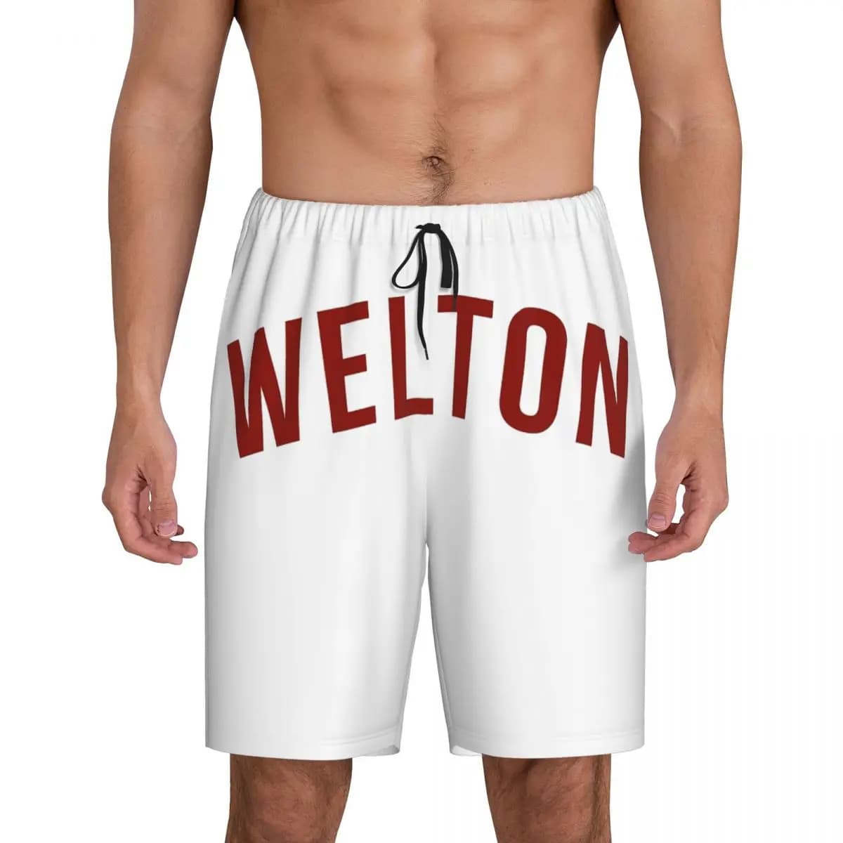 Pantaloni corti da pigiama con logo personalizzato Dead Poets Society-Welton, pantaloni corti da uomo per dormire, pantaloni corti da notte
