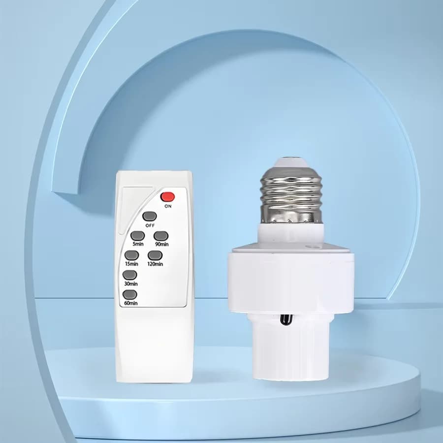 2025 Portalampada LED intelligente con telecomando a infrarossi caldo E27 AC85-265V Presa universale timer Cambia colore Facile installazione per la casa