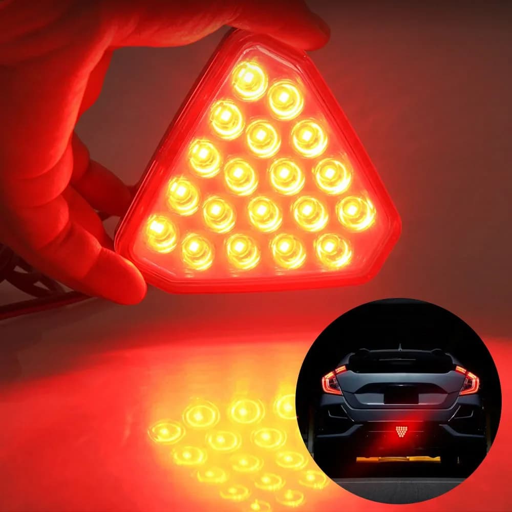 Luce freno posteriore Lampada posteriore per auto Spia LED Luce stroboscopica per moto Lampada freno flash per accessori di guida sicura 12V