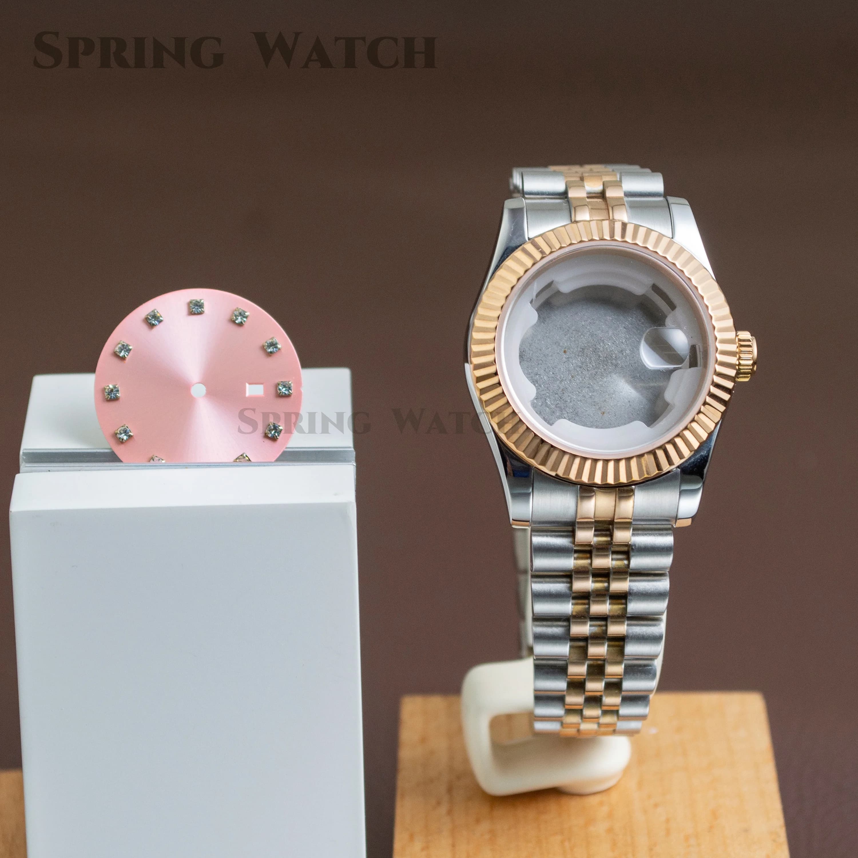 Women‘s Watch Dial NH05 NH06 Watch Case Strap Dial Stainless Steel for NH05 NH06 Movement Sapphire Glass Case 10ATM Waterproof