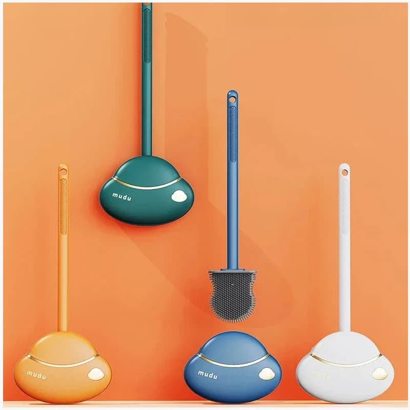 Scopino per wc a nuvola scopino per wc scopino per wc appeso a parete spazzola in Silicone con manico lungo