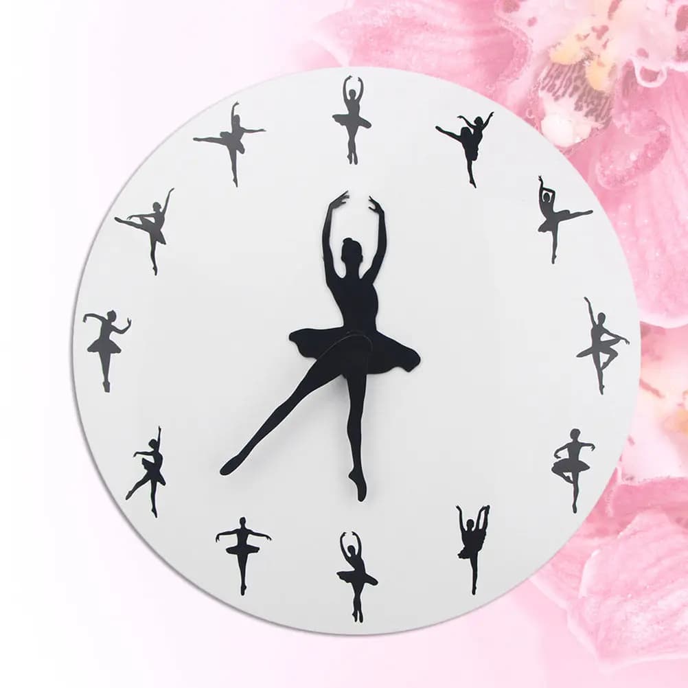 1pc Creative Wall Clock Black White Acrylic Simple Stylish Hanging Clock For Bedroom Living Room Office Cafe Bookstore