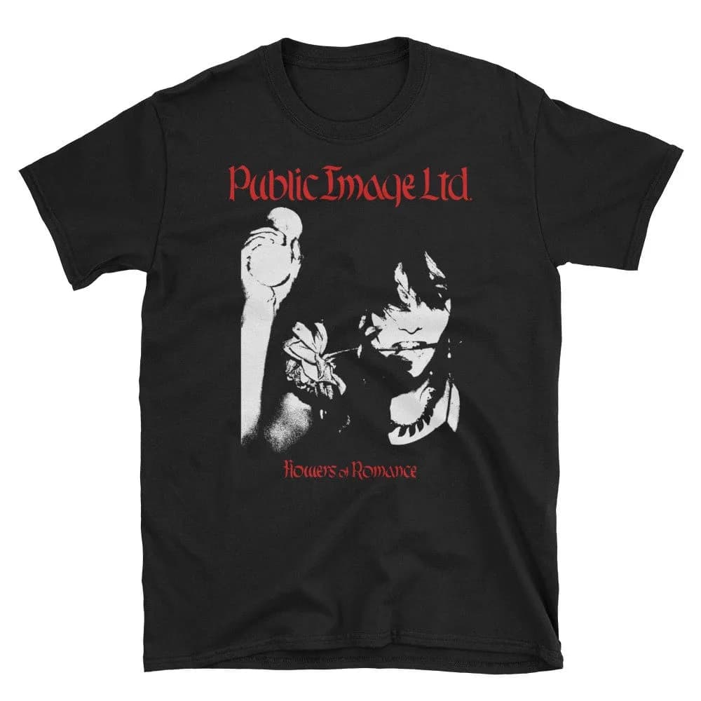 Retro Public Image Ltd fiori di romanticismo cotone nero S 5Xl T Shirt Mm650