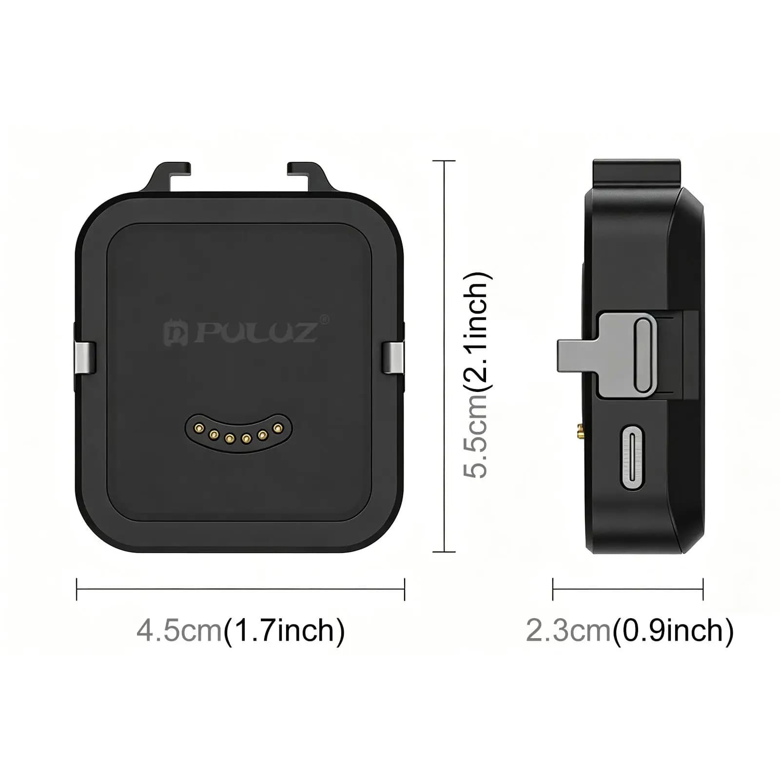 PULUZ Base per fotocamera con dock di ricarica rapida da 10 W per Insta360 GO Ultra, supporto con clip di bloccaggio magnetico a sgancio rapido per Insta360 GO Ultra