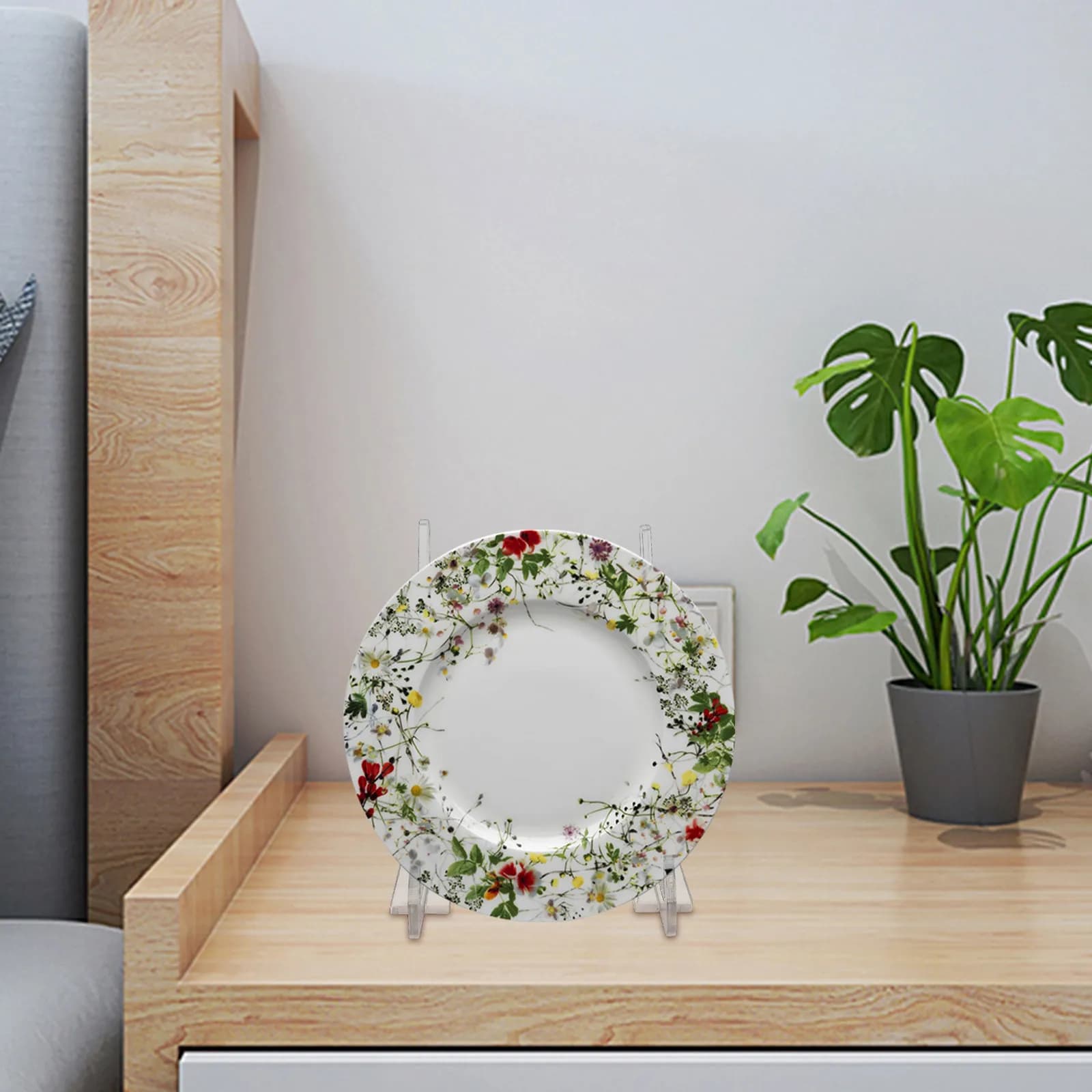 Acrylic Picture Frame Stand Protective Film Included Multi-Functional Photo Book Plate Card Display Stand for Office Library