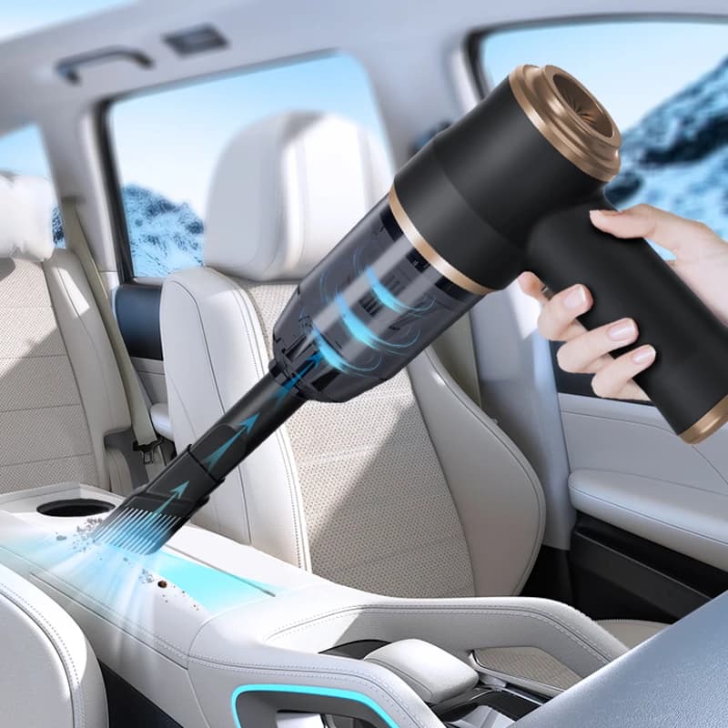 Aspirapolvere per auto ABS, elettrodomestici, batteria portatile, potente aspirapolvere a lunga durata, adatto per pulire i detriti dell'auto