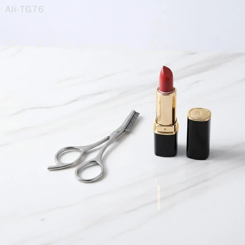 Forbici per Sopracciglia in Acciaio Inossidabile con Pettine, Strumento di Precisione per Modellare e Cura dei Peli del Viso, Perfetto per la Cura del Viso