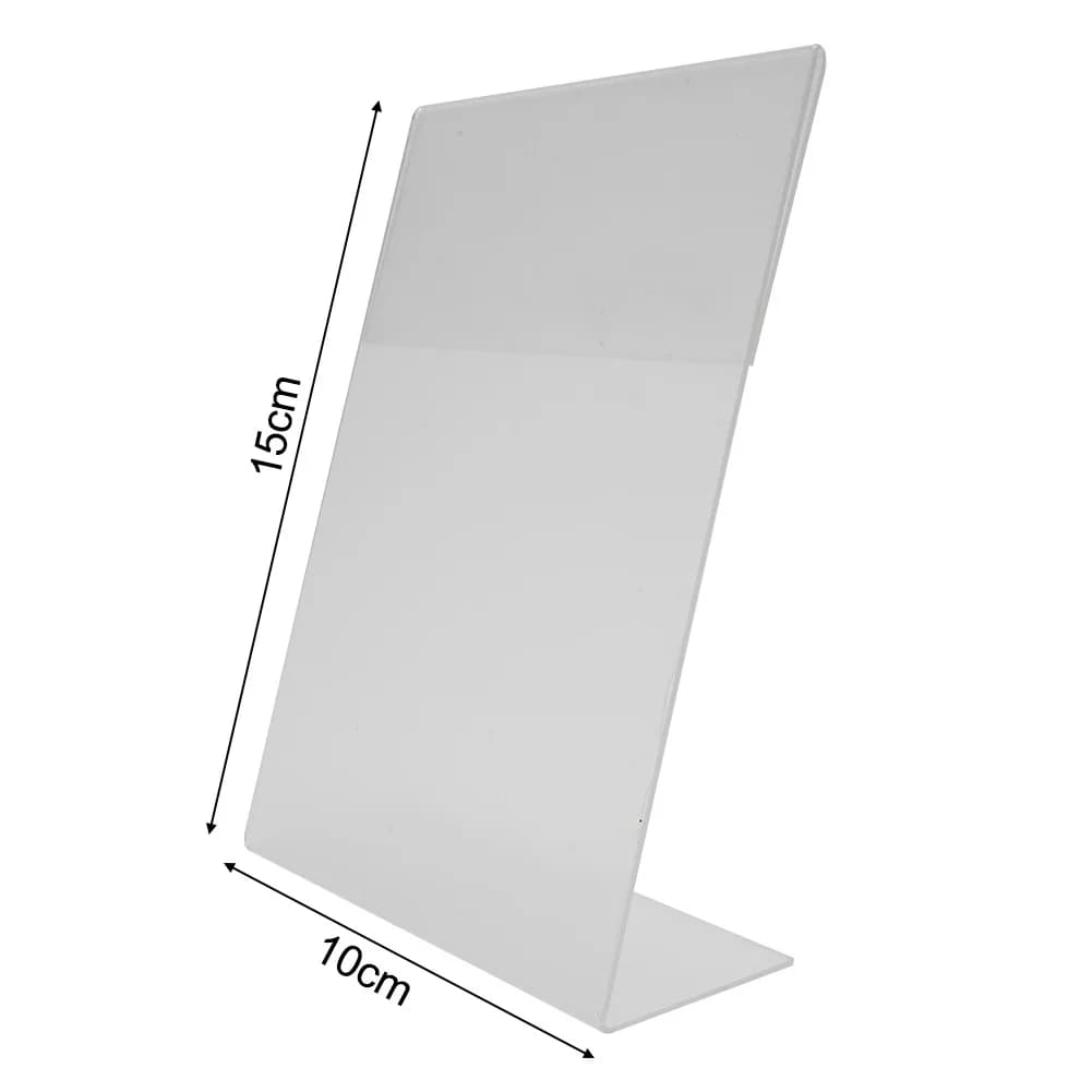 1 pz acrilico A6 espositore acrilico trasparente espositore da tavolo espositore da tavolo 10 cmx1 5cm cornici per decorazioni per la casa