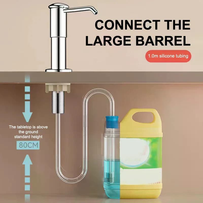 Dispenser di sapone con tubo di prolunga e accessori per lavello di sapone liquido con pompa manuale