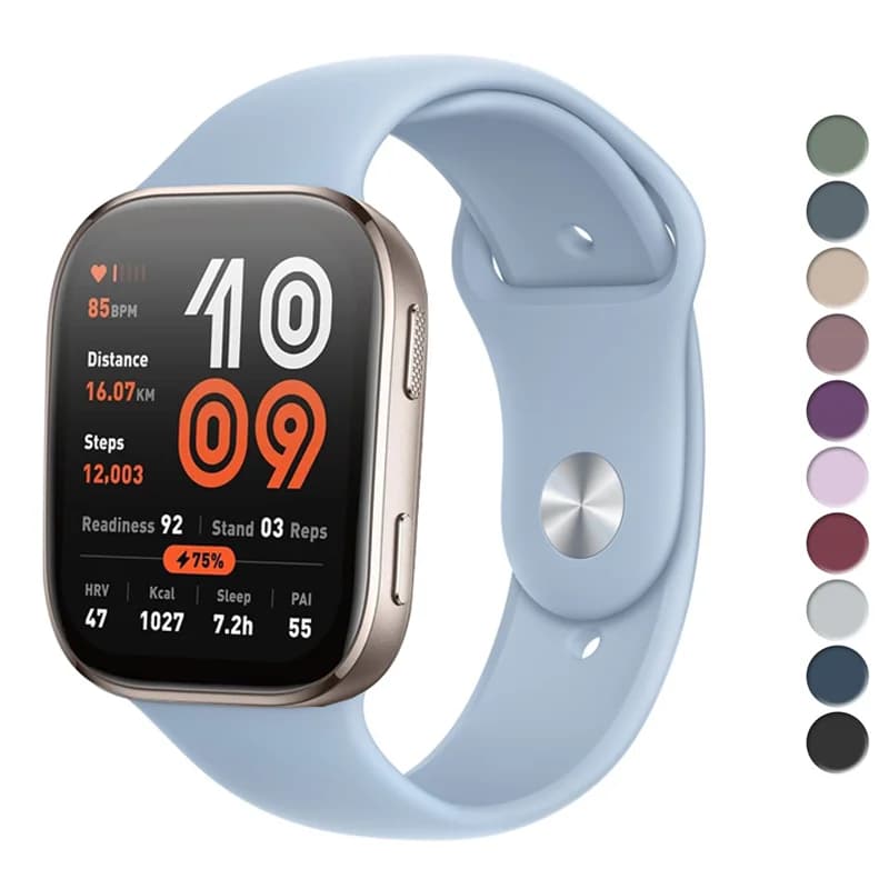 Cinturino per orologio in silicone da 22 mm per Amazfit Bip 5 cinturino di ricambio per orologio intelligente cinturino morbido per Amazfit Bip 6 5