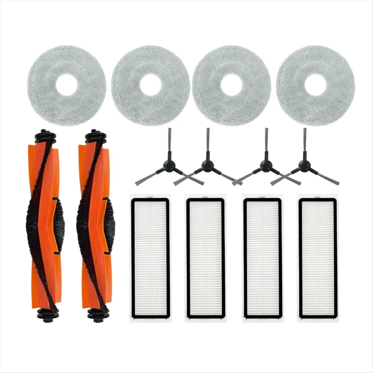 CHFL Ricambi e Accessori per Robot Aspirapolvere Xiaomi S10+ / S10 Plus B105: Spazzola a Rullo, Spazzola Laterale, Filtro HEPA, Panno per la Pulizia