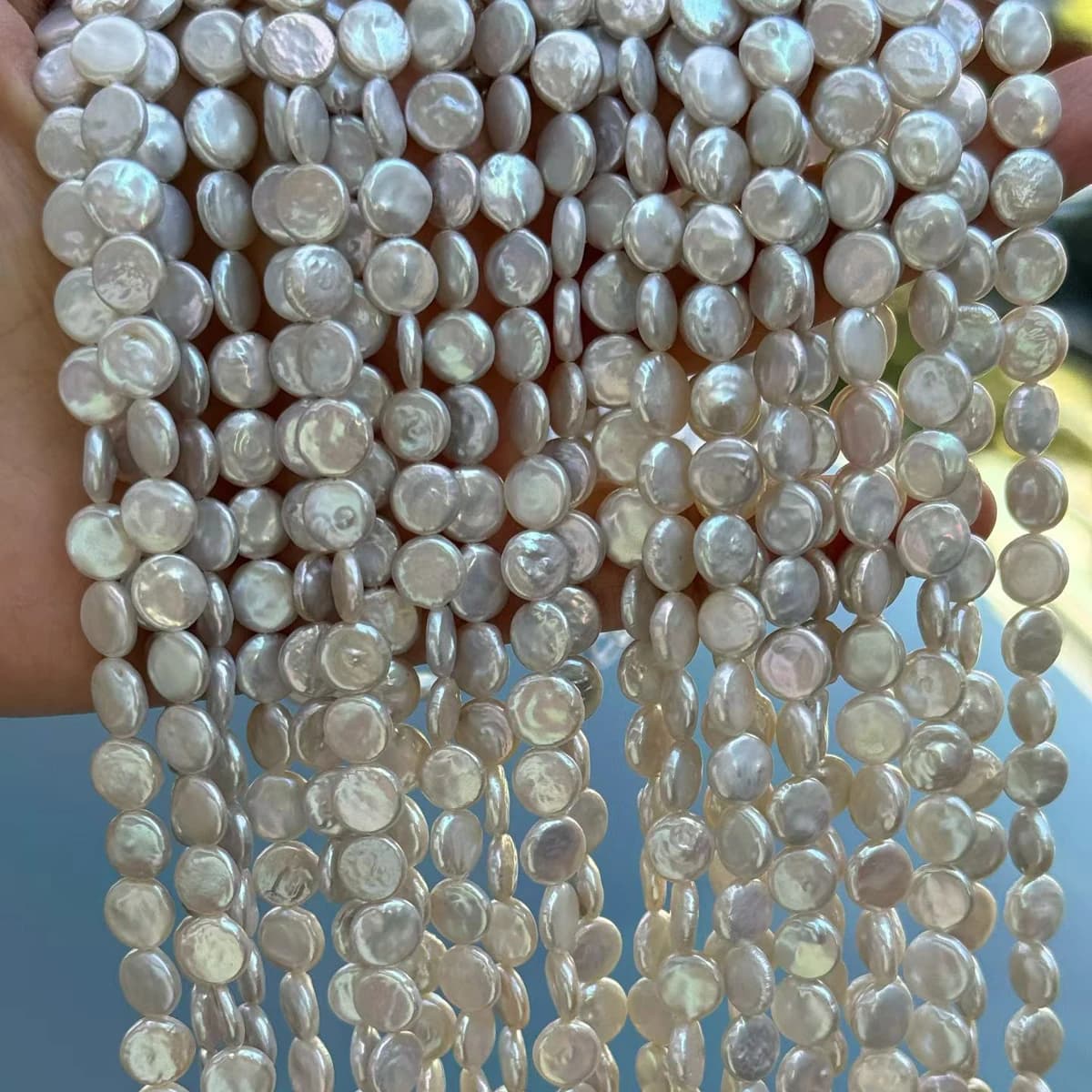 Perle di perle d'acqua dolce naturali barocche ovali da 8-9 mm per gioielli fai da te che realizzano accessori all'ingrosso per collane, bracciali, orecchini