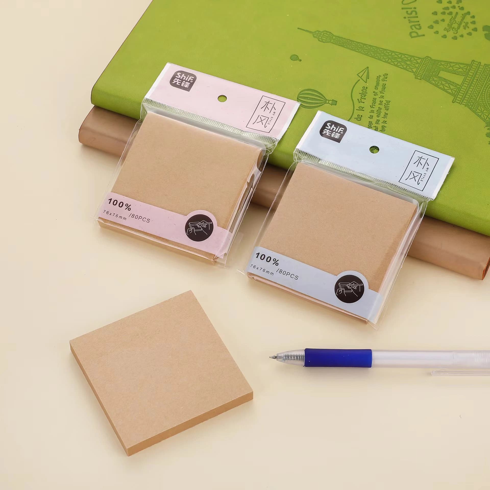 Set di 80 foglietti adesivi per cancelleria, design Kawaii, segnalibro da ufficio, blocco note con adesivi per prendere appunti e organizzare