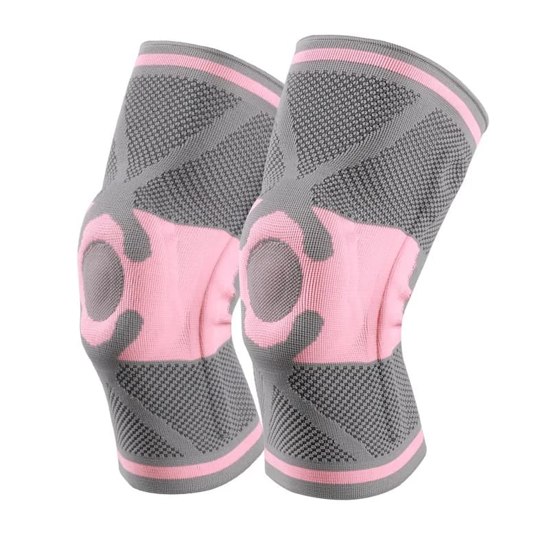 Ginocchiera con cinturino per rotula, supporto medico, menisco forte, protezione per compressione in silicone, ginocchiere sportive, corsa, basket