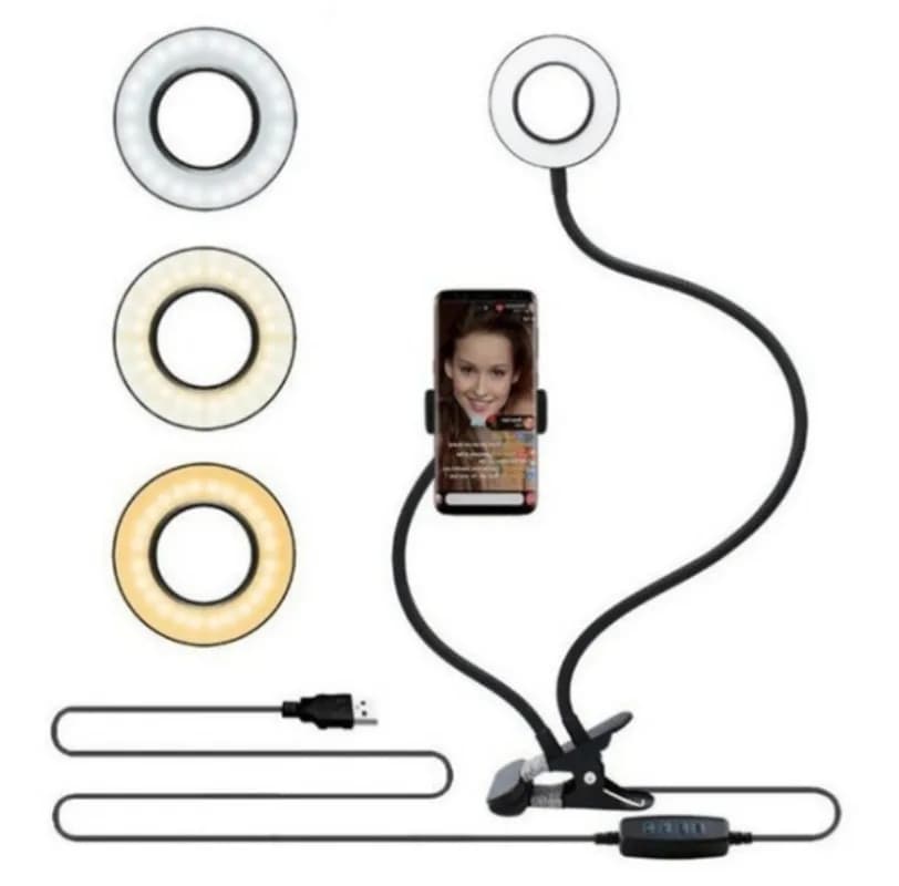 8cm Adjustable LED Ring Light - Portable Makeup, Streaming and Photography Light