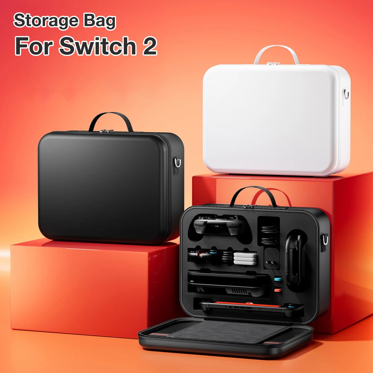 Borsa da trasporto grande per Switch 2 Borsa da viaggio impermeabile Caricatore antigraffio e maniglia possono essere accessori di gioco