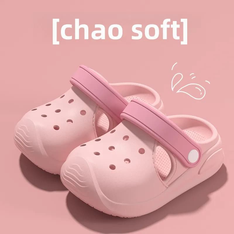 Summer Slippers for Boys & Girls - Cute Hole Design Sandals Indoor & Outdoor Non-Slip Casual Beach Shoes for Children