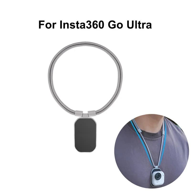 Magnetic Shoulder Holder for Insta360 Go Ultra Action Room Mounted to Body Cordino for Go Ultra Neck Support