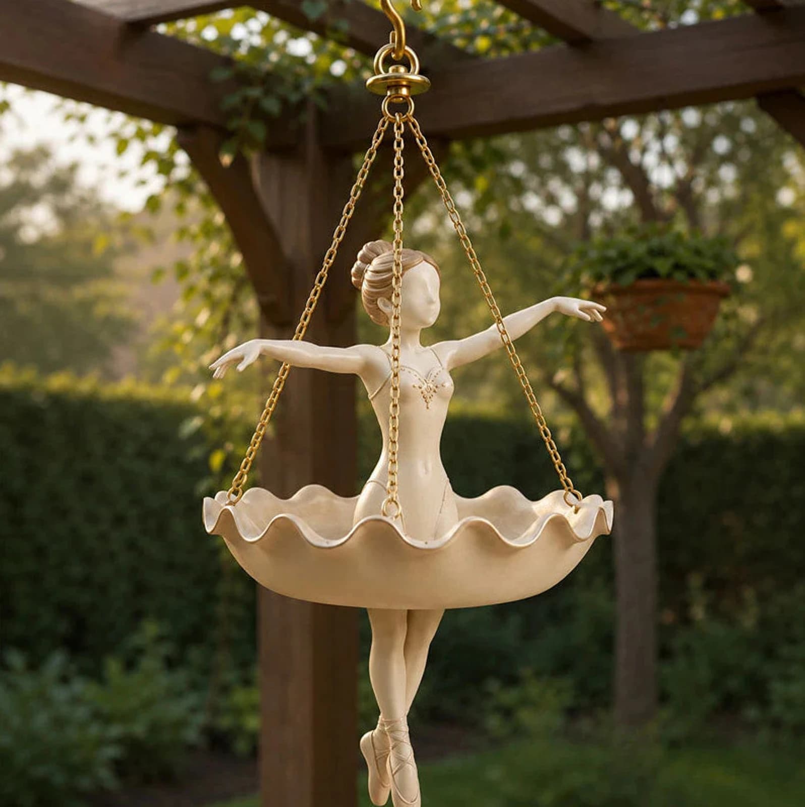 Resin Decorative Hanging Flower Pot Whimsical Ballerina Plant Holder Funny Dancer Planters for Succulents Spider Plants