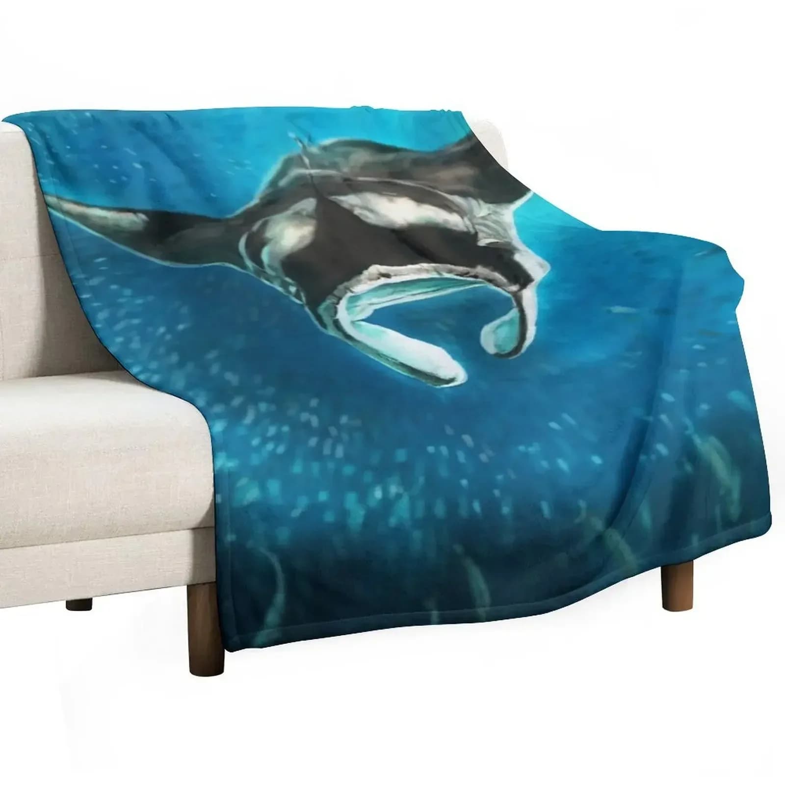 Manta Ray Throw Blanket Warm Vintage Thermals For Travel Sleeping Bag Plush Hairys Blankets