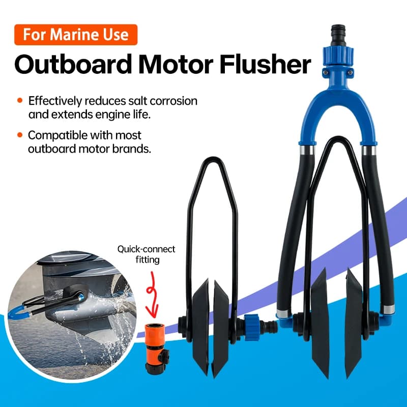 16mm Quick Connector, Single/Double Tube Adjustable for Nautical Motor Cleaning and Testing