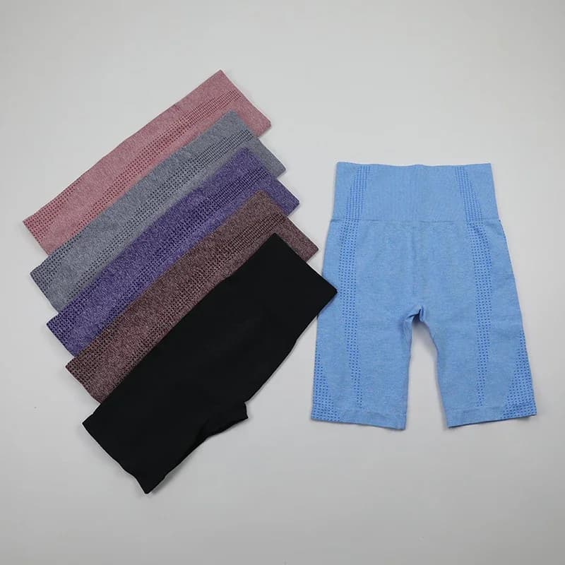 Pantaloncini Biker a Vita Alta Senza Cuciture da Donna, Push-Up sui Fianchi, per Fitness e Allenamento, con Lunghezza Interna di 8 Pollici, Leggings Corti per Yoga e Corsa
