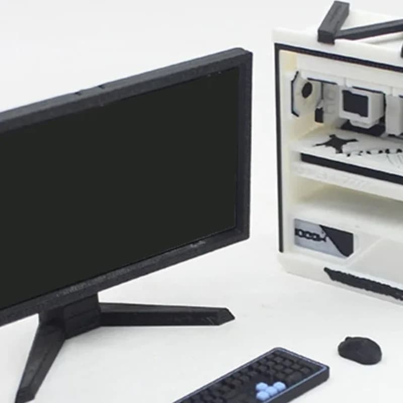 1/12 casa delle bambole mini sedia da gioco tavolo tastiera per computer set modello accessori per mobili per la casa delle bambole arredamento giocattoli per bambini regalo