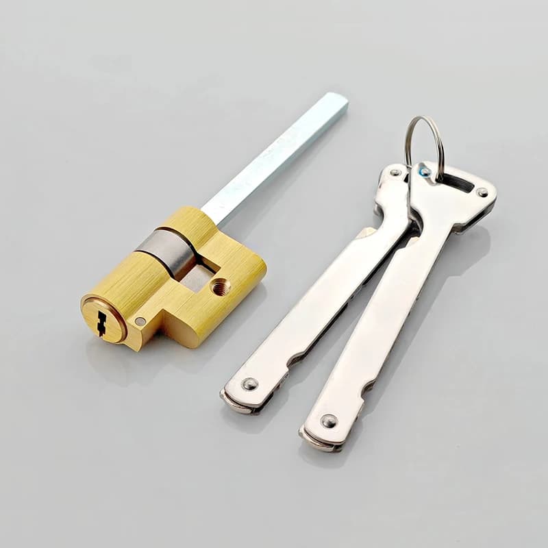 Smart Lock Fully Automatic Fingerprint Cylinder Anti-Theft Flat Tail Single-Open Electronic Door Emergency Lock Head
