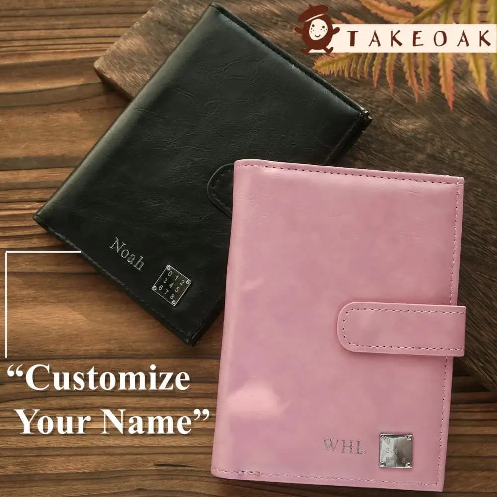 Custom Name Passport Cover With Code Lock Multi Card Slots Travel Passport Holder Personalized Anti-Theft Vacation Wedding Gift