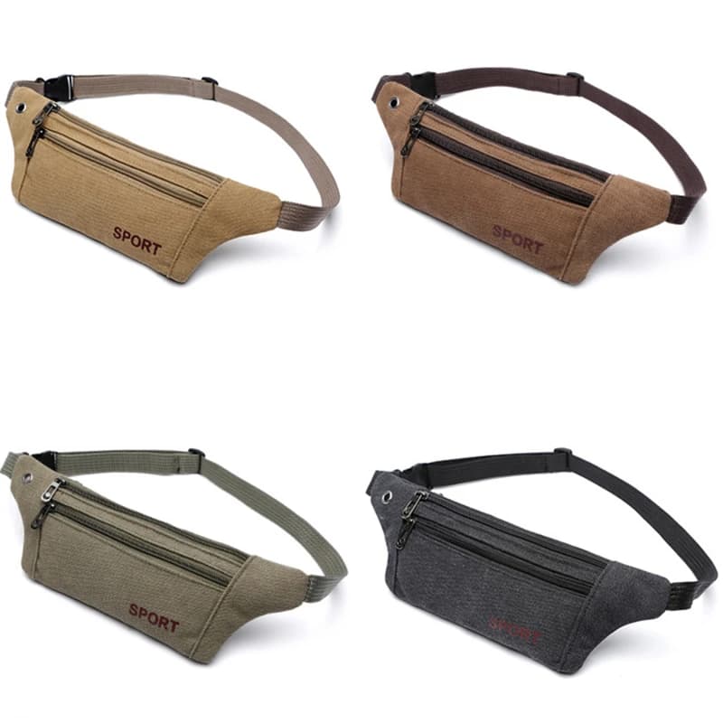 Marsupio da donna e da uomo, marsupio in nylon, borsa da viaggio, campeggio, escursionismo, tasca per la pancia, per monete del telefono