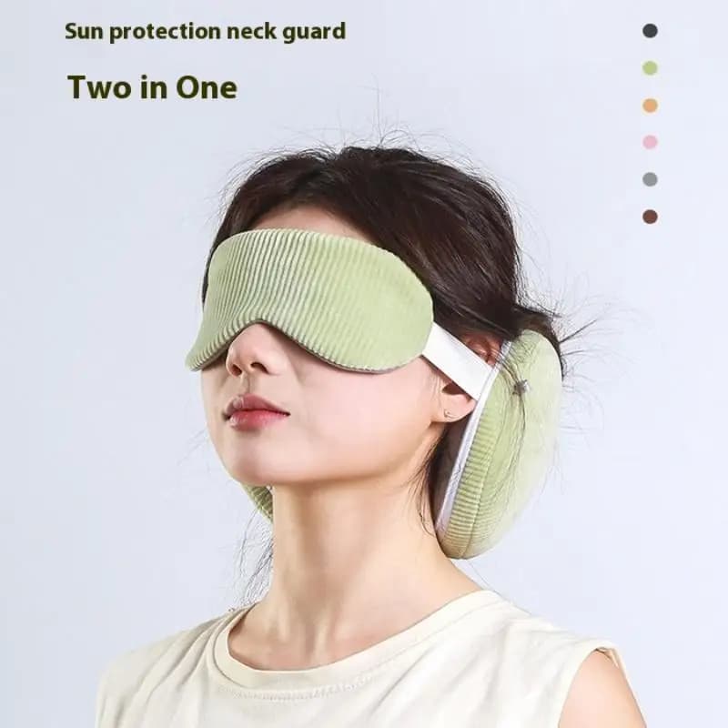 Maschera per gli occhi Morbida 2 in 1 Maschera per gli occhi Cuscino pieghevole da viaggio multifunzionale Blocco della luce con gancio di stoccaggio Cuscini per il collo Bambini
