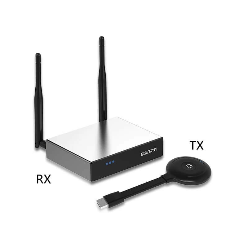 Sistema di presentazione wireless Ricevitore e trasmettitore per schermo 1080P per proiettori TV