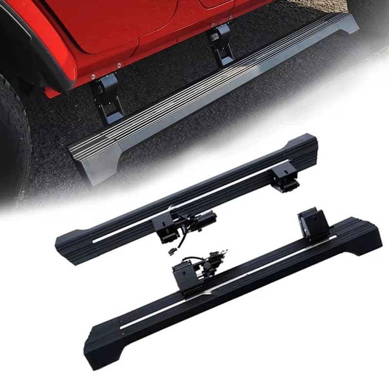 Automatic Retractable Electric Side Steps For Jeep Wrangler JK JL Gladiator IP67 Waterproof Power Running Boards