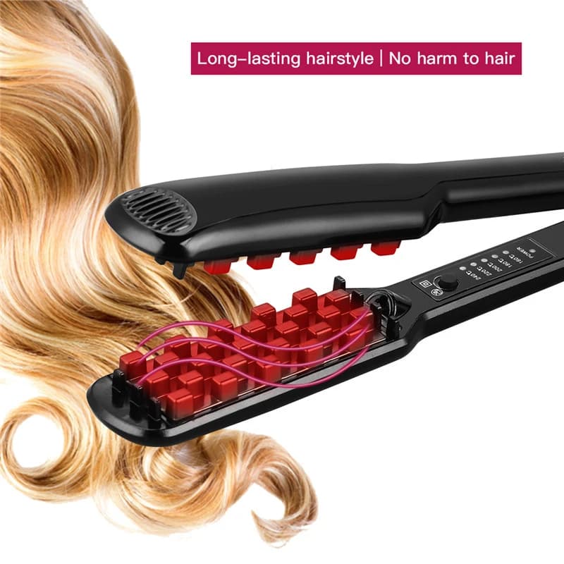 Professional hair plate volumizing soft effect with combs for permanent, to increase hair volume