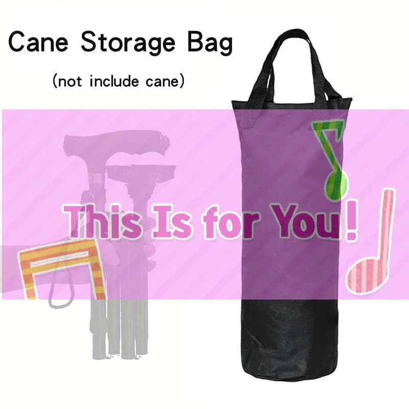 【HMA】Folding Cane Storage Bag, Portable Elderly Cane Pouch, Trekking Pole Handbag, Cane Protective Sleeve (Cane Not Included)