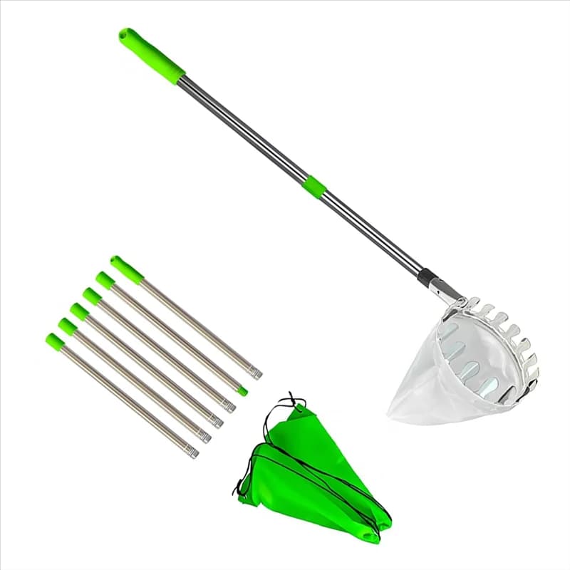 AS60-Palo raccoglitrice di frutta con custodia 2.4M telescopico per alberi alti frutteto da giardino strumenti per la raccolta del limone