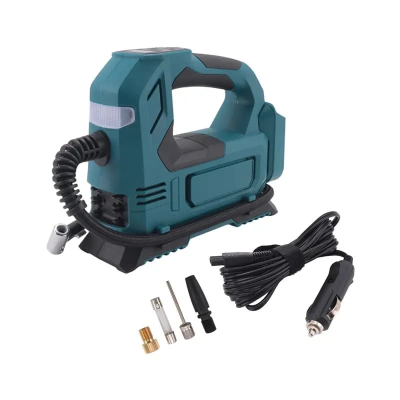 Pompa d'Aria Portatile Innovativa per Batteria 18V, Gonfiatore Cordless per Pneumatici Auto, Pompa Elettrica per Moto