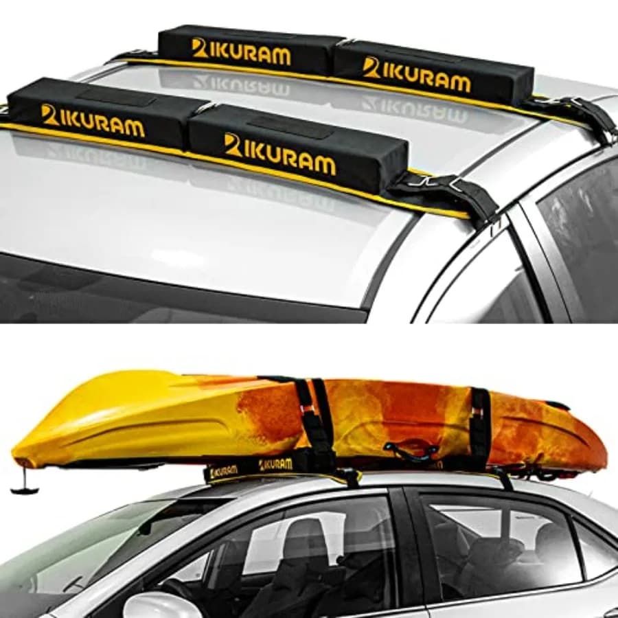IKURAM Cuscinetti Universali Morbidi per Portapacchi Auto per Tavole da Surf, Kayak, Paddle Board, SUP, Canoe, con 6 Supporti Rinforzati