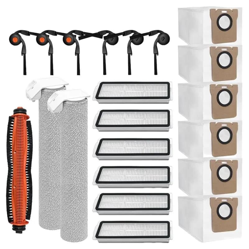 【618 SUMMER SALE】For Mijia Robot Vacuum 6 / PV32CN Vacuum Cleaner Parts Main Roller Side Brush Filter Roller Mop Cloth Du