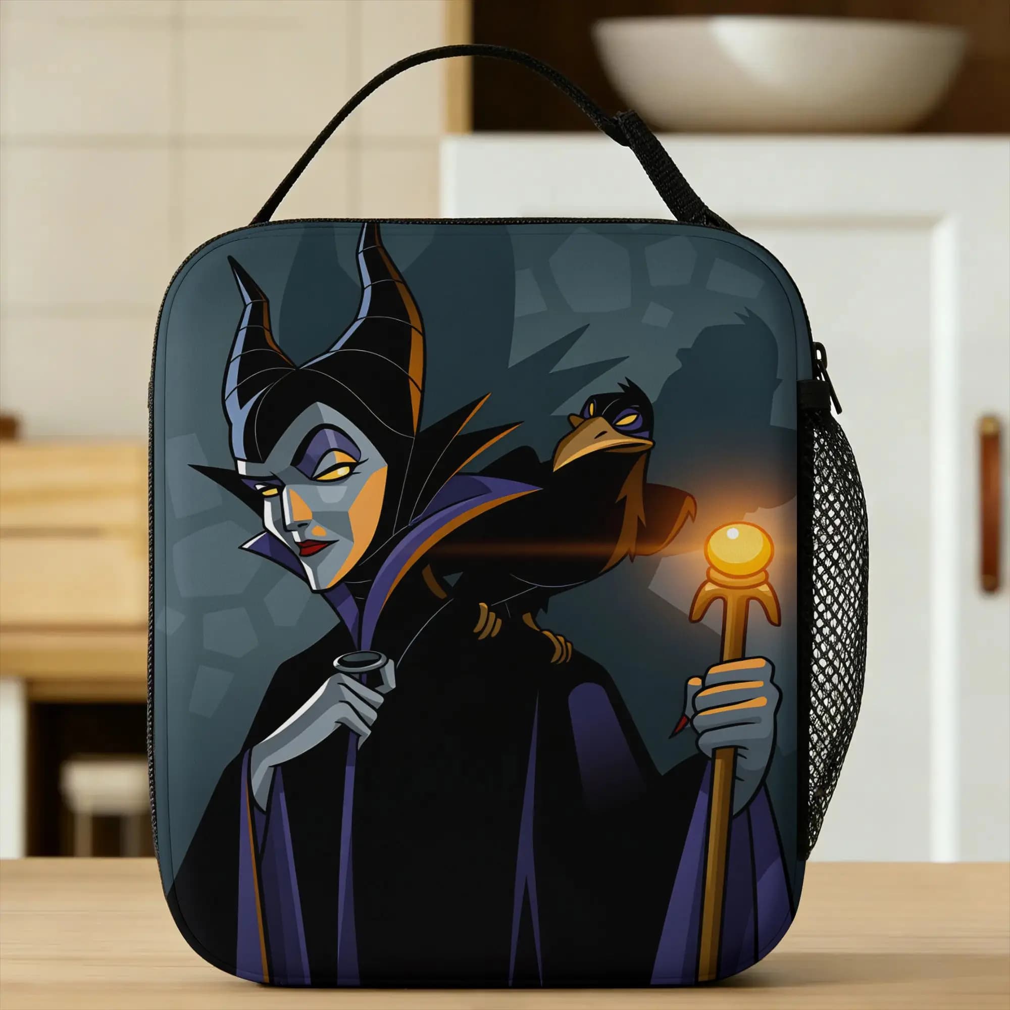 Maleficent Lunch Bag For Women Graphic Design Lunch Box Casual Office Cooler Bag Portable Waterproof Tote Food Bags