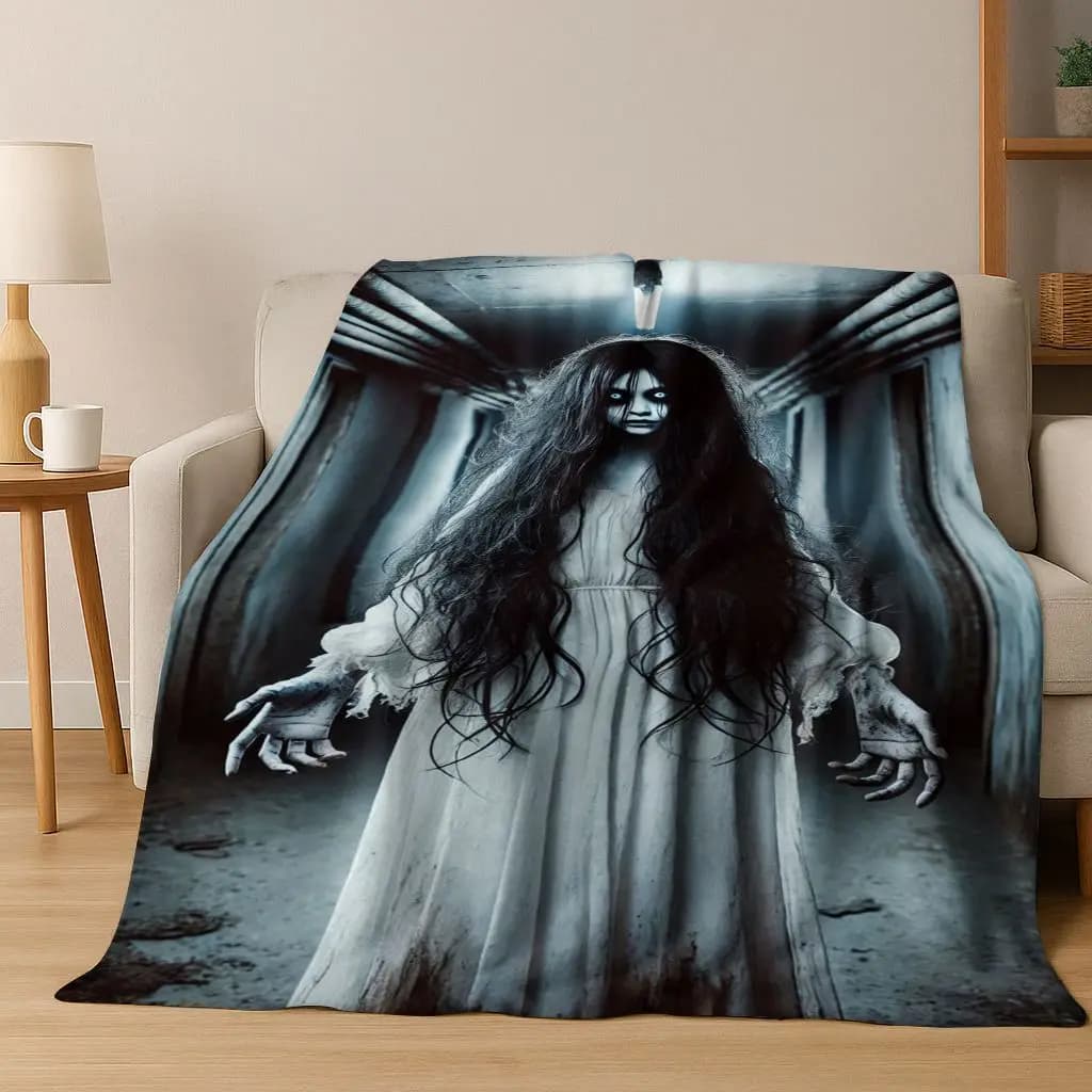 26 Stile Terrificante Fantasma Spirit Apparition Spectre Coperta di flanella gotica, accogliente e morbida coperta per divano letto camera da letto di casa