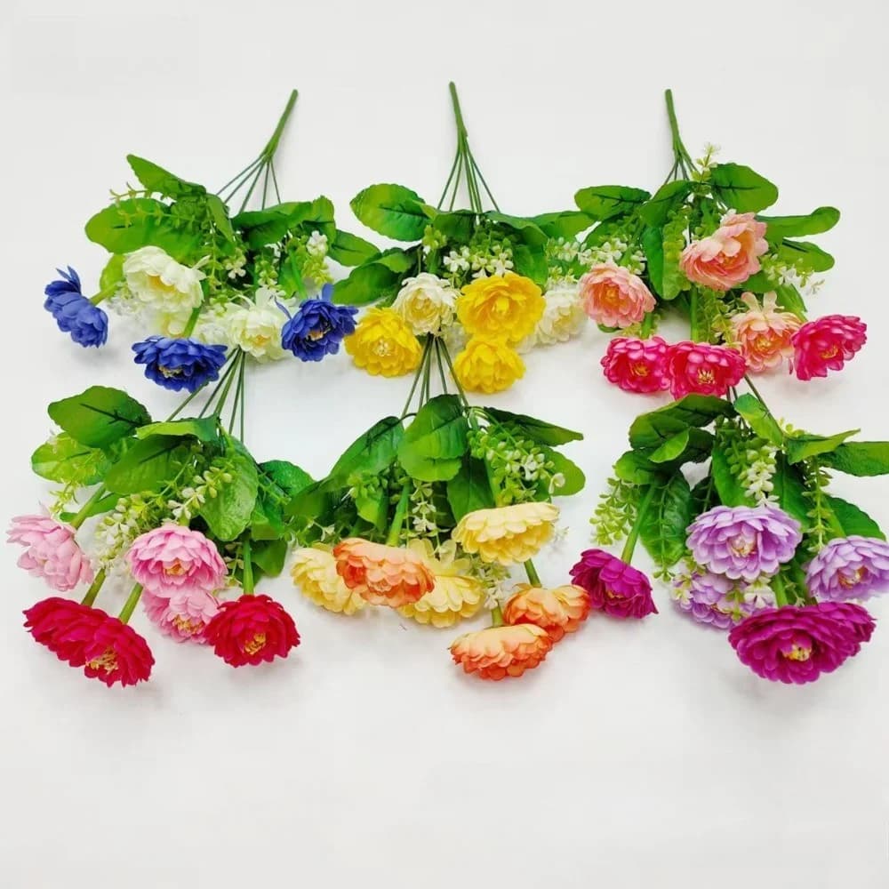 Artificial Flowers Bouquet Plants Head Spring Snow Lotus European Home Decoration Simulation Single Fake Flower Home Decorations