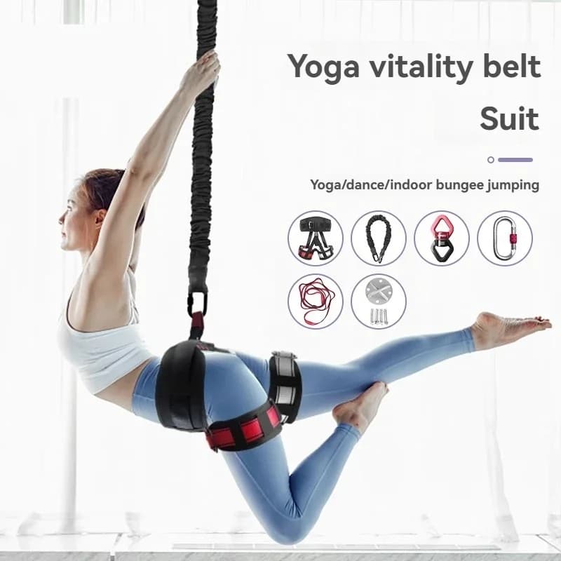 Elastic fitness cord with suspension, elastic jump rope for energy dance interior, 5D magic, suitable for yoga studies