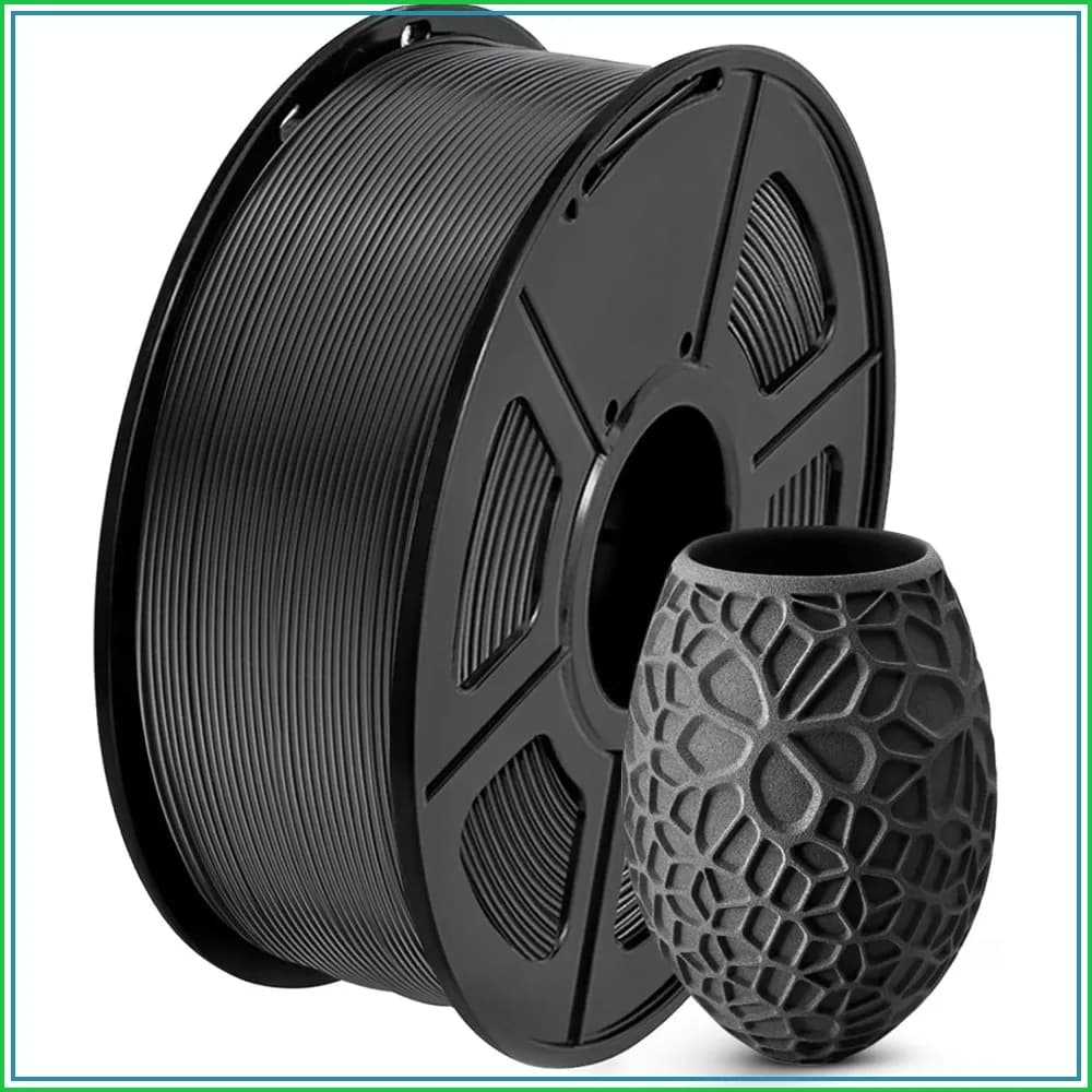PLA 3D Printer Filament 1.75mm, Dimensional Accuracy +/- 0.02mm, Neatly Wound, 1kg Spool (2.2lbs), Black