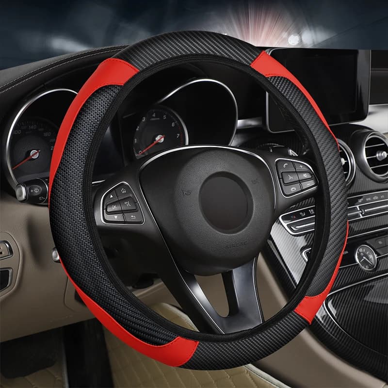 Car Cover PU Leather Cover Breathable Anti-slip Suitable 37-38,5 cm Automatic Carbon Fiber Decoration