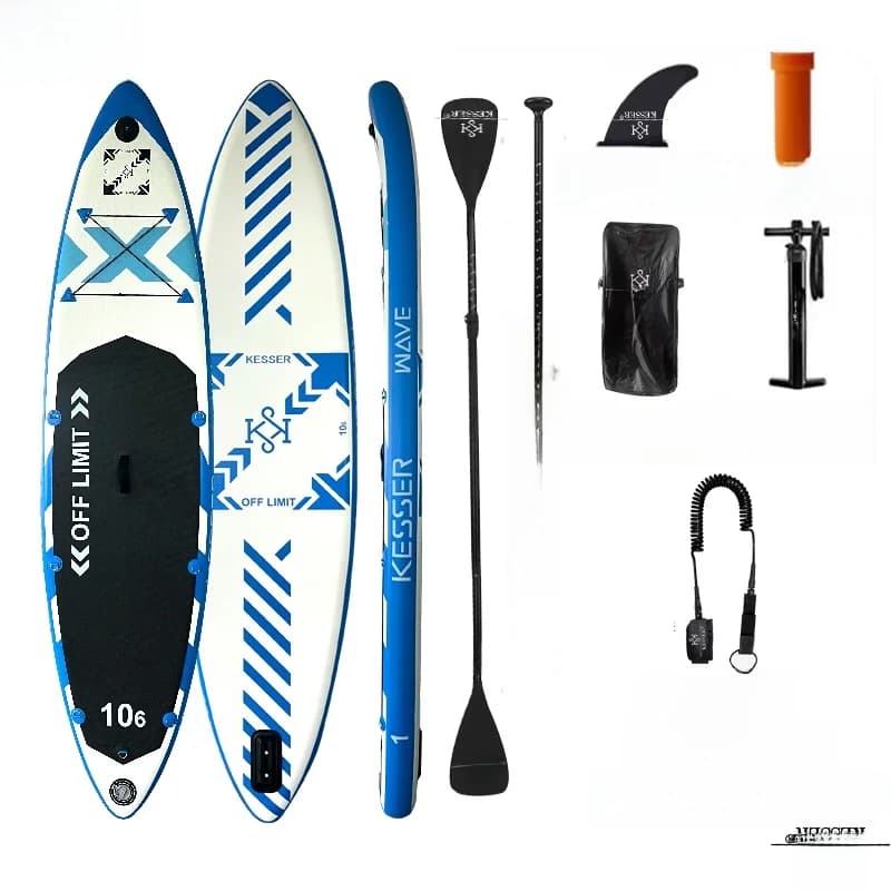 Tavola da Stand Up Paddle Gonfiabile a Doppio Strato Rinforzata, Tavola da Surf per Sport Acquatici all'Aperto, Kayak SUP Stabile per Famiglie
