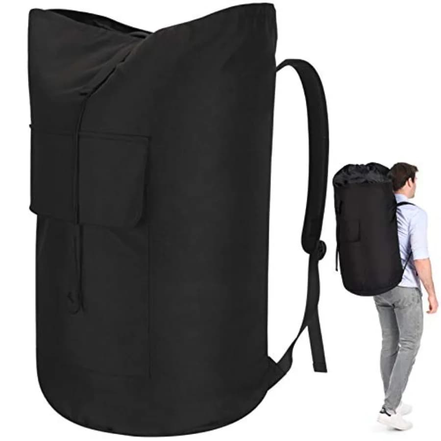 Zaino Portabiancheria 115L, Borsa per Bucato Extra Large Resistente, Zaino per Bucato Universitario con Cinghie a Spalla, Cesto Portabiancheria